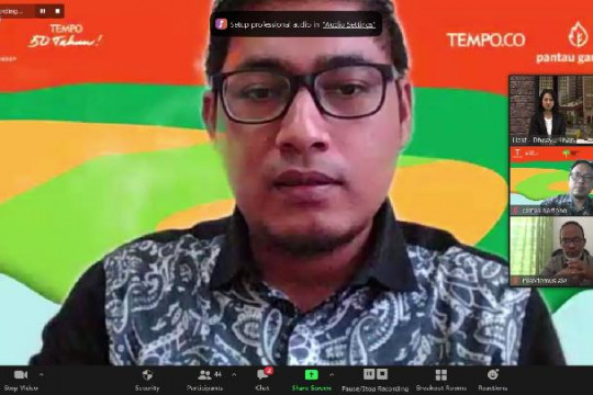 Konferensi pers "Membedah Teka-Teki Kegiatan Perlindungan Ekosistem Gambut di Area Berizin" ©Tempo