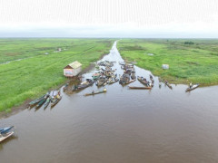 Masyarakat sungai Desa Baruh Jaya, Kalimantan Selatan. © Simpul Jaringan Kalimantan Selatan